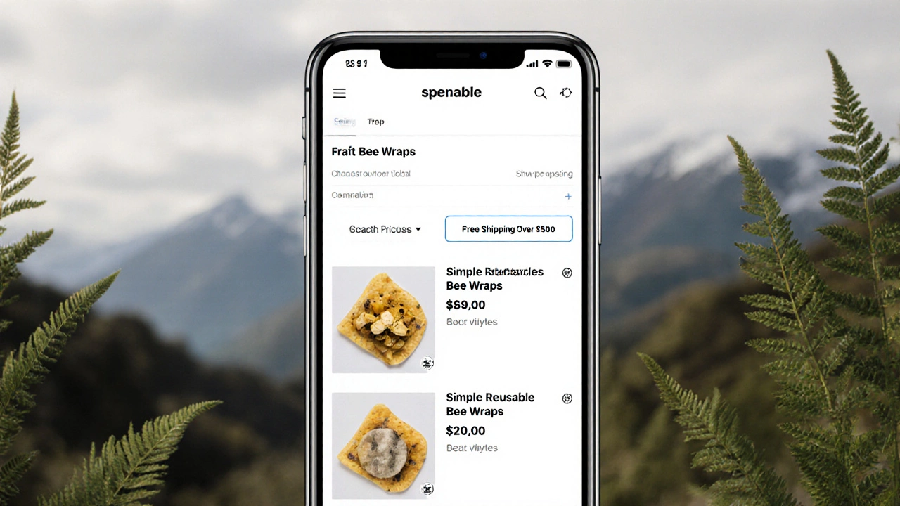 Shopify e-commerce store homepage showing bee wraps with free shipping offer and clean design