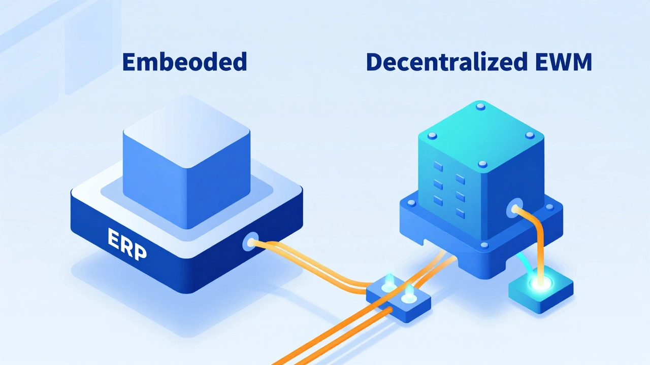 3D diagram of embedded vs decentralized systems