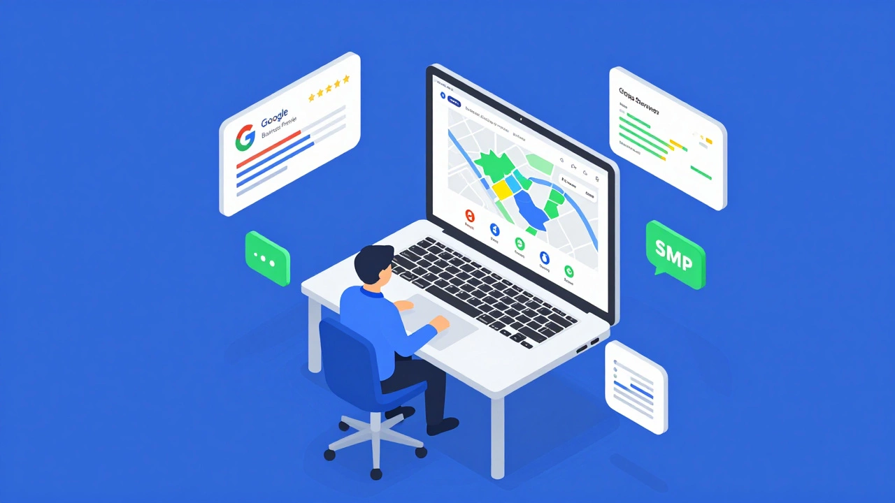 Isometric 3D graphic of digital tools for courier business management