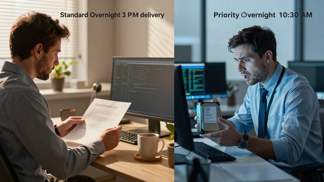 Comparison of afternoon vs morning package delivery in office settings